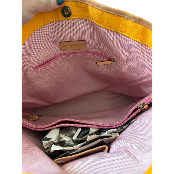 DOONEY & BOURKE Marigold Yellow Logo Double Handle Tote Bag - Picture 3 of 13